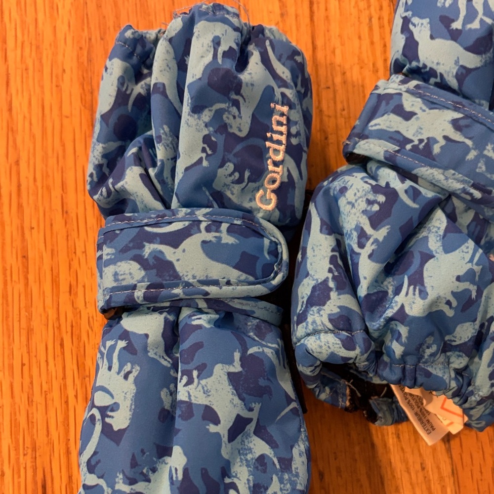 Gordini xs Dinosaur Print Kids Mittens - Picture 2 of 2